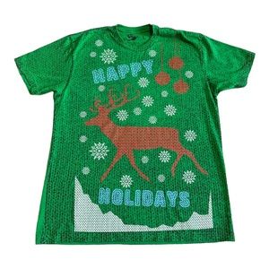 Five Crown "Happy Holidays” Graphic T-Shirt, Size L